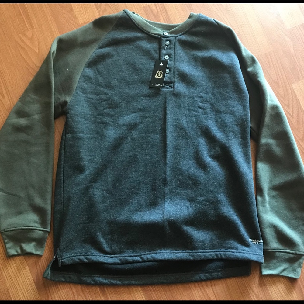Sahara Club Long Sleeve Shirt Men’s Henley size XL